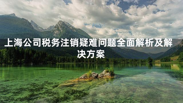 上海公司税务注销疑难问题全面解析及解决方案