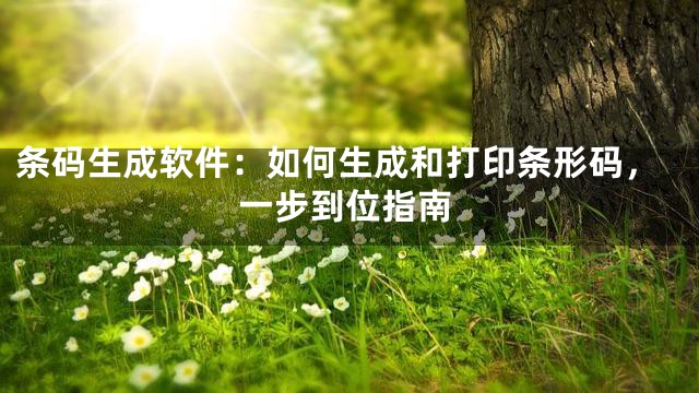 条码生成软件：如何生成和打印条形码，一步到位指南