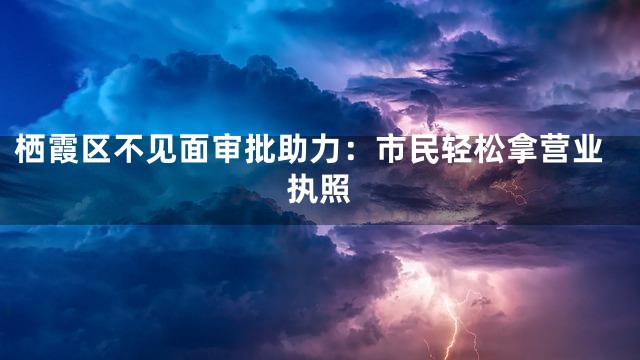 栖霞区不见面审批助力：市民轻松拿营业执照