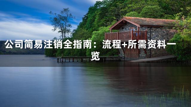 公司简易注销全指南：流程+所需资料一览