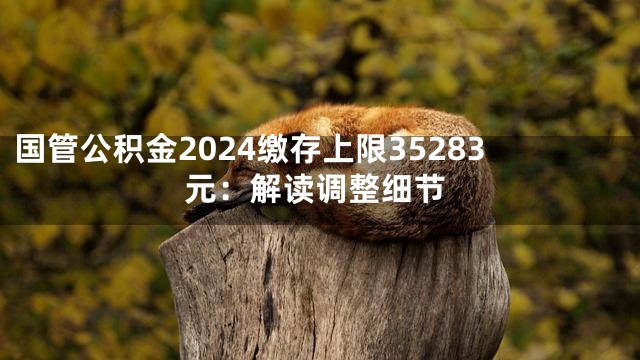 国管公积金2024缴存上限35283元：解读调整细节
