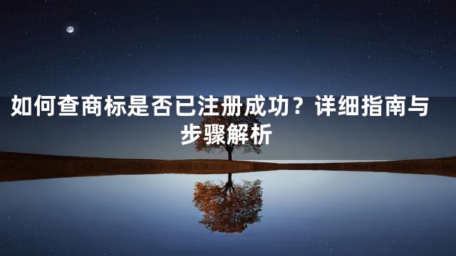 如何查商标是否已注册成功？详细指南与步骤解析