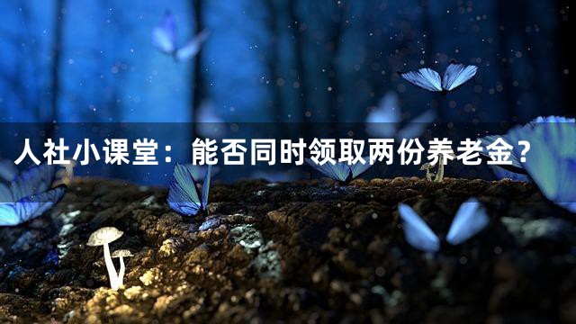 人社小课堂：能否同时领取两份养老金？