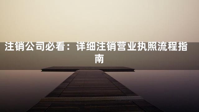 注销公司必看：详细注销营业执照流程指南