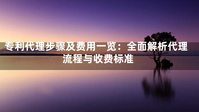 专利代理步骤及费用一览：全面解析代理流程与收费标准