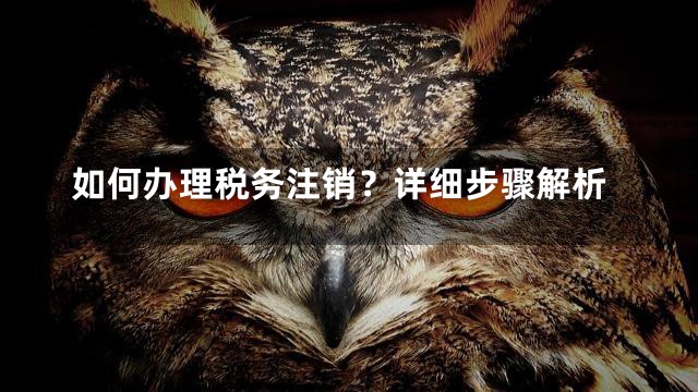 如何办理税务注销？详细步骤解析