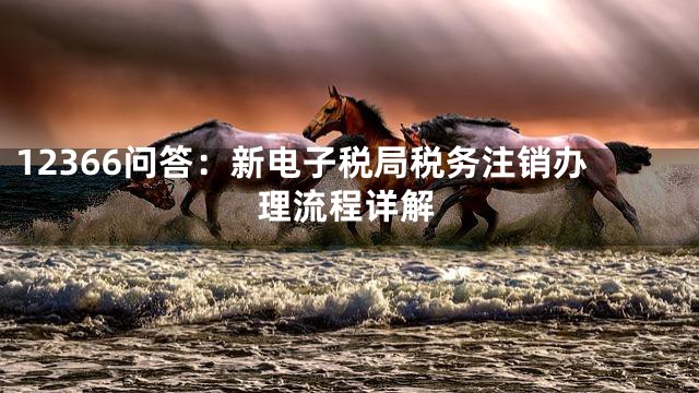 12366问答：新电子税局税务注销办理流程详解