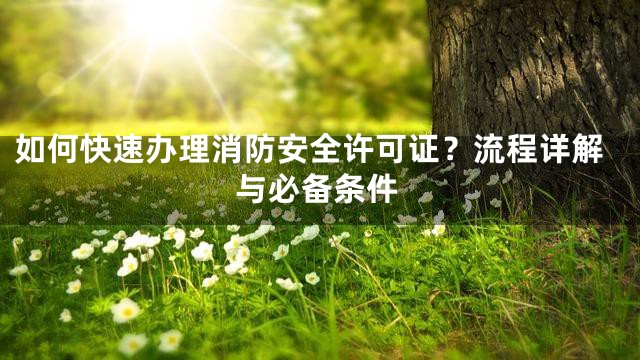 如何快速办理消防安全许可证？流程详解与必备条件
