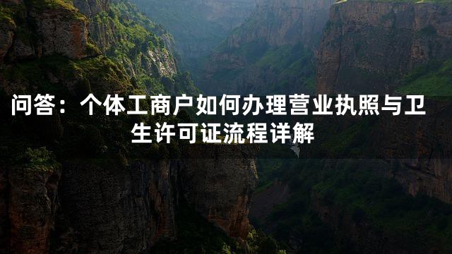 问答：个体工商户如何办理营业执照与卫生许可证流程详解