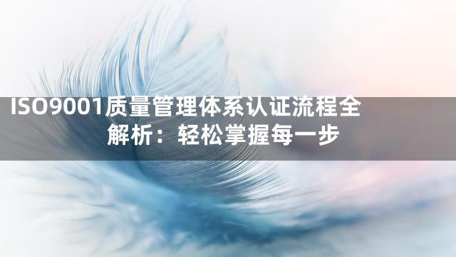 ISO9001质量管理体系认证流程全解析：轻松掌握每一步