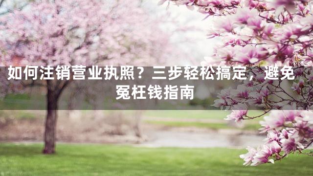 如何注销营业执照？三步轻松搞定，避免冤枉钱指南