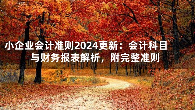 小企业会计准则2024更新：会计科目与财务报表解析，附完整准则