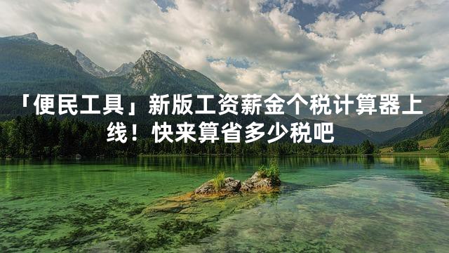 「便民工具」新版工资薪金个税计算器上线！快来算省多少税吧