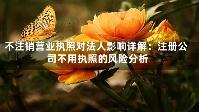 不注销营业执照对法人影响详解：注册公司不用执照的风险分析