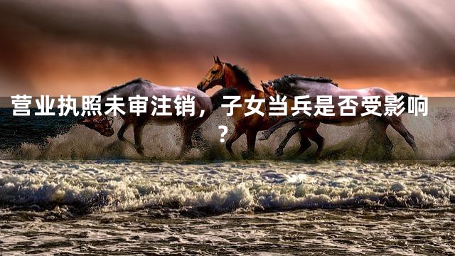 营业执照未审注销，子女当兵是否受影响？