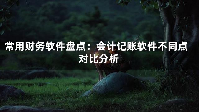 常用财务软件盘点：会计记账软件不同点对比分析