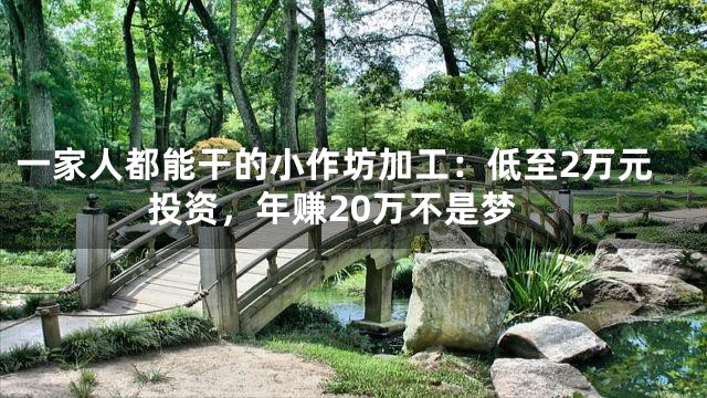 一家人都能干的小作坊加工：低至2万元投资，年赚20万不是梦