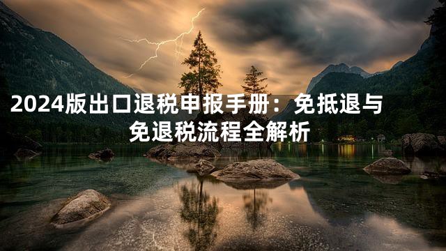 2024版出口退税申报手册：免抵退与免退税流程全解析