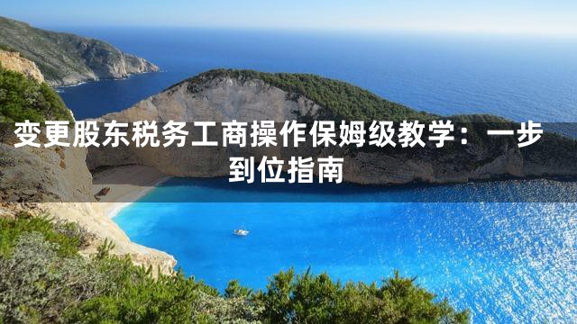 变更股东税务工商操作保姆级教学：一步到位指南