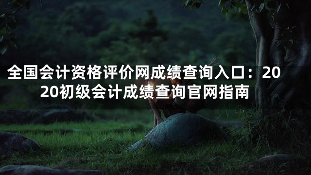 全国会计资格评价网成绩查询入口：2020初级会计成绩查询官网指南