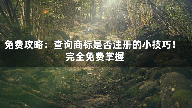 免费攻略：查询商标是否注册的小技巧！完全免费掌握