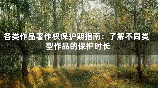 各类作品著作权保护期指南：了解不同类型作品的保护时长
