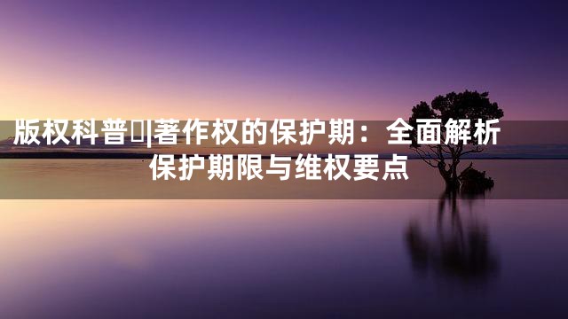 版权科普⑰|著作权的保护期：全面解析保护期限与维权要点