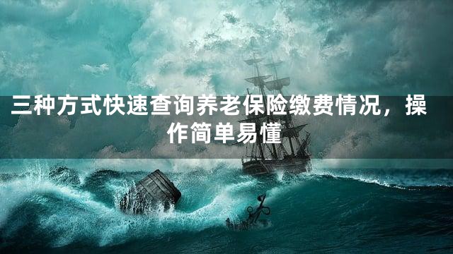 三种方式快速查询养老保险缴费情况，操作简单易懂