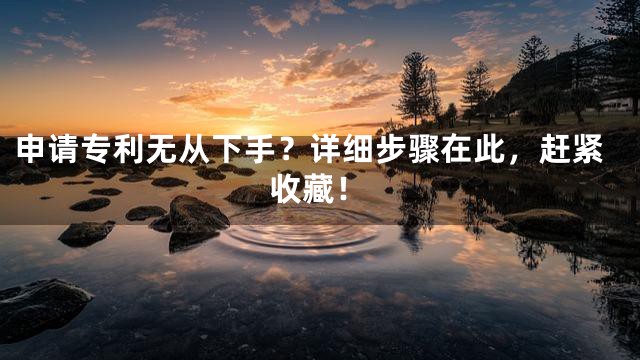 申请专利无从下手？详细步骤在此，赶紧收藏！