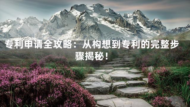 专利申请全攻略：从构想到专利的完整步骤揭秘！