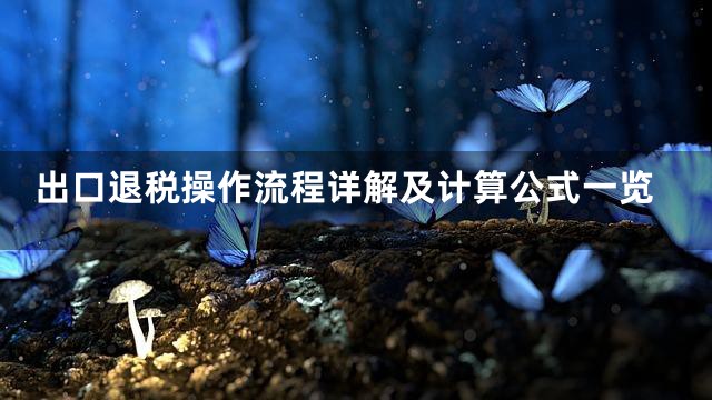 出口退税操作流程详解及计算公式一览