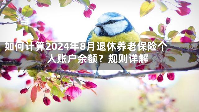 如何计算2024年8月退休养老保险个人账户余额？规则详解
