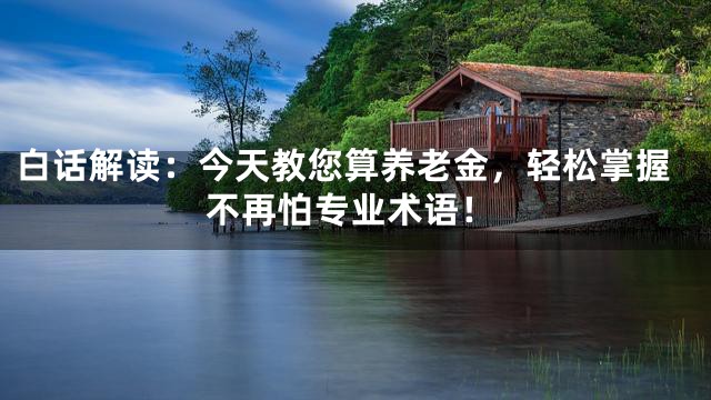 白话解读：今天教您算养老金，轻松掌握不再怕专业术语！