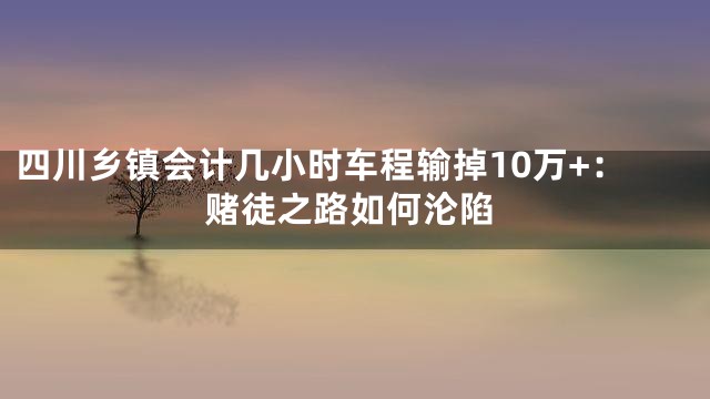 四川乡镇会计几小时车程输掉10万+：赌徒之路如何沦陷
