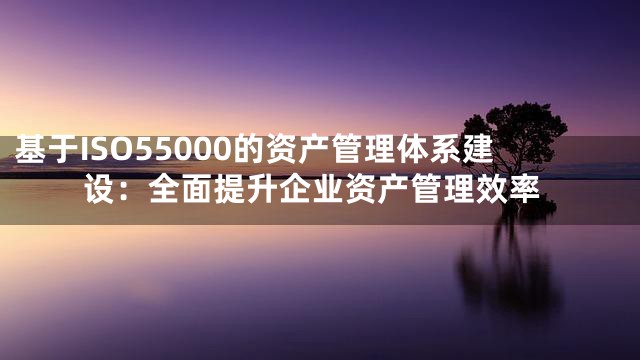 基于ISO55000的资产管理体系建设：全面提升企业资产管理效率