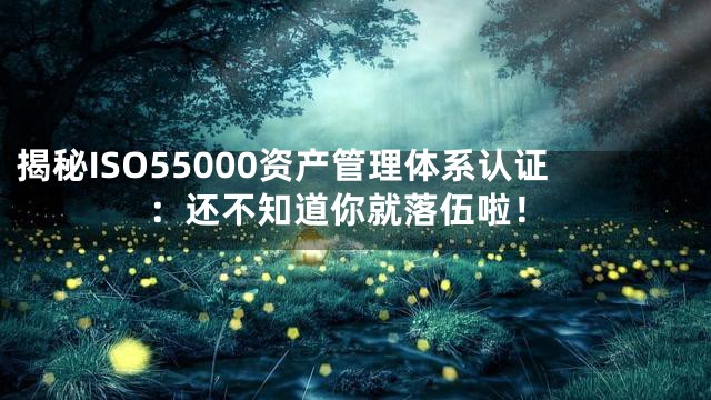 揭秘ISO55000资产管理体系认证：还不知道你就落伍啦！