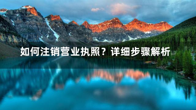 如何注销营业执照？详细步骤解析