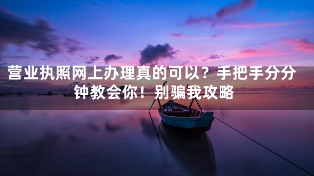 营业执照网上办理真的可以？手把手分分钟教会你！别骗我攻略