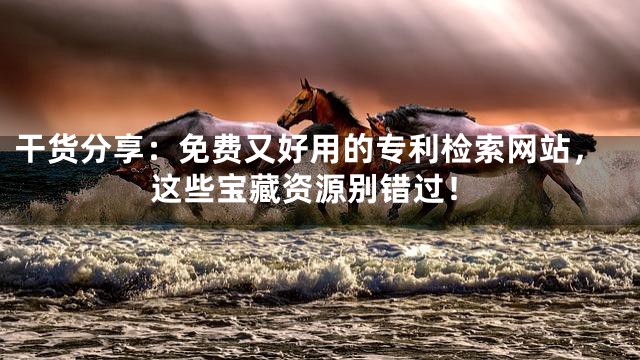 干货分享：免费又好用的专利检索网站，这些宝藏资源别错过！