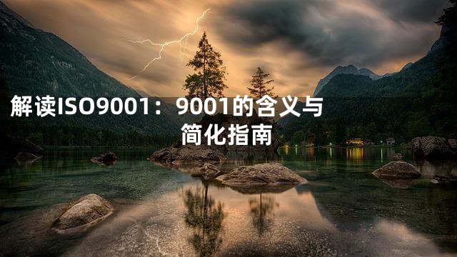 解读ISO9001：9001的含义与简化指南