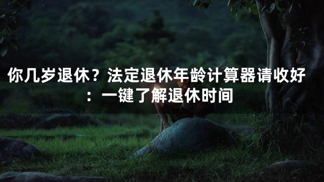 你几岁退休？法定退休年龄计算器请收好：一键了解退休时间