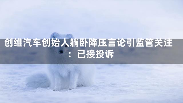 创维汽车创始人躺卧降压言论引监管关注：已接投诉