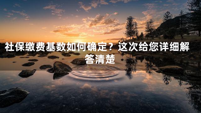 社保缴费基数如何确定？这次给您详细解答清楚
