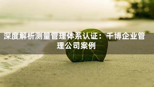 深度解析测量管理体系认证：千博企业管理公司案例
