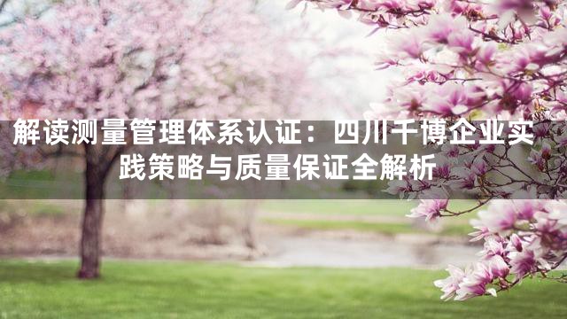解读测量管理体系认证：四川千博企业实践策略与质量保证全解析
