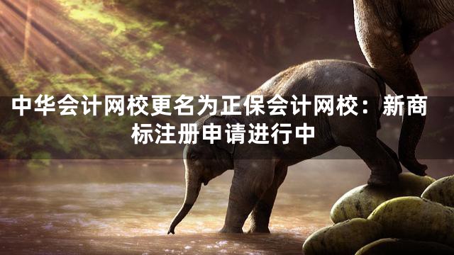 中华会计网校更名为正保会计网校：新商标注册申请进行中