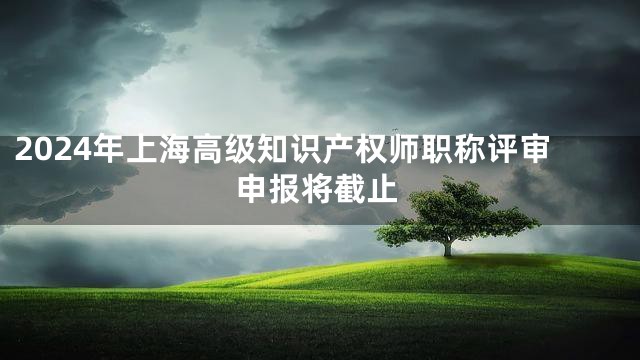 2024年上海高级知识产权师职称评审申报将截止