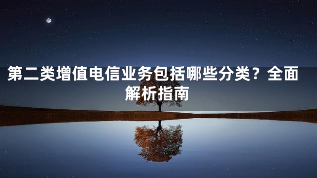 第二类增值电信业务包括哪些分类？全面解析指南