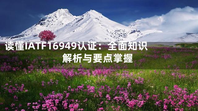 读懂IATF16949认证：全面知识解析与要点掌握
