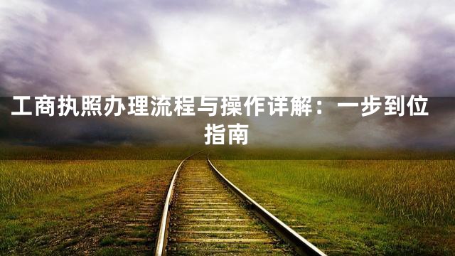 工商执照办理流程与操作详解：一步到位指南